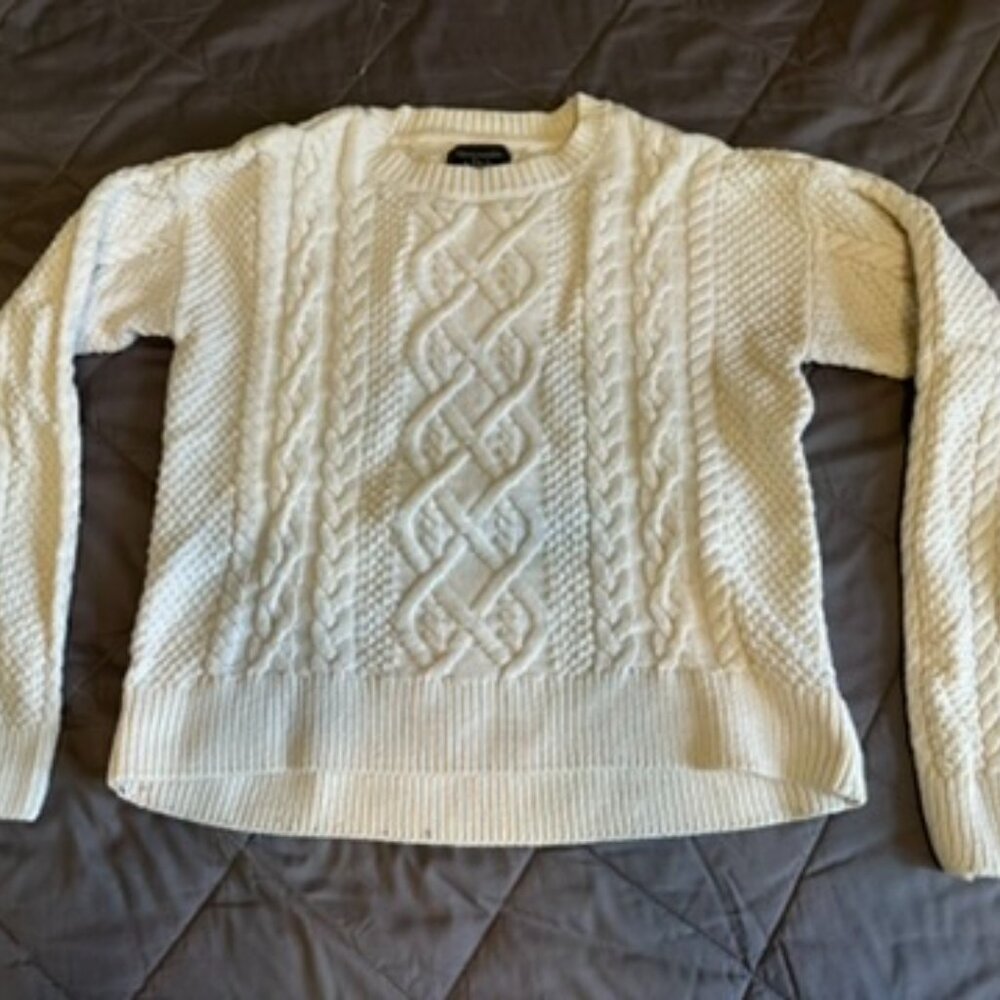 White Threaded Sweater